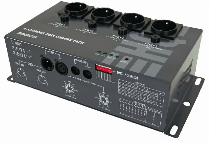 velleman VDPDP152 4-Channel DMX Dimmer Pack