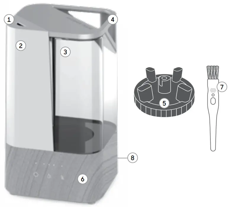 SHARPER IMAGE UHS2 SI Ultarsonic Humidifier - FEATURES