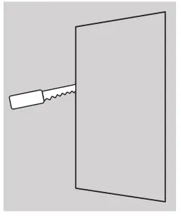 JBL Studio 2 55IW - Cut the drywall along the mark