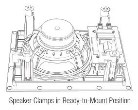 JBL Studio 2 55IW - Make sure all four speaker clamps are in their “ready-to-mount” position