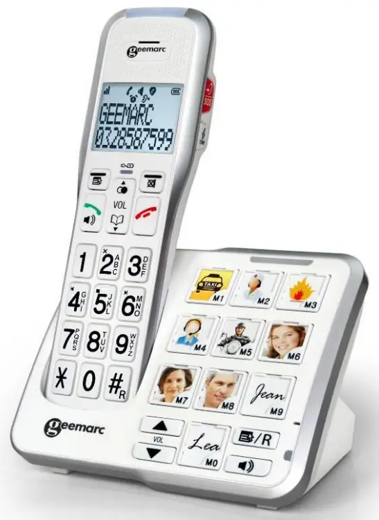 geemarc AMPLIDECT 595 PHOTO Cordless Big Button Answerphone