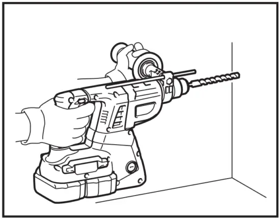 Hammer drilling operation