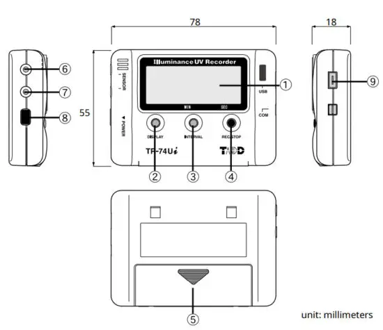 TANDD TR 74Ui Illuminance UV Recorder - Main Unit