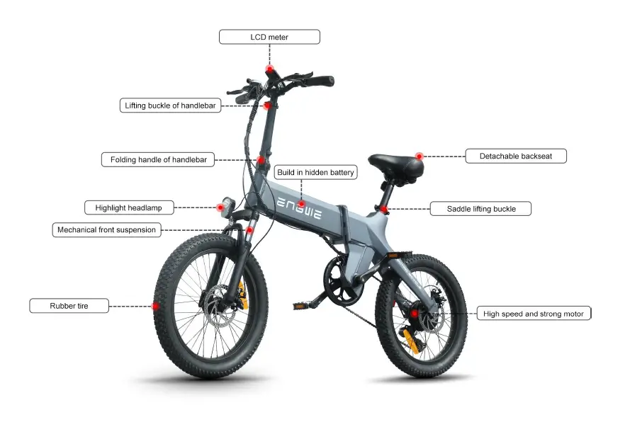 ENGWE-BIKES- C20- 20 -inch- Front- Suspension- Folding -Electric -Bike -2