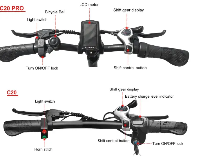 ENGWE-BIKES- C20- 20 -inch- Front- Suspension- Folding -Electric -Bike -6