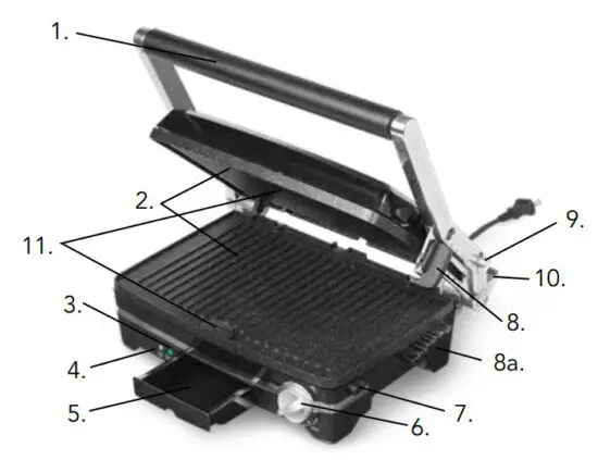 Starfrit 0245050020000 Panini Grill with Reversible Plates - fig 1