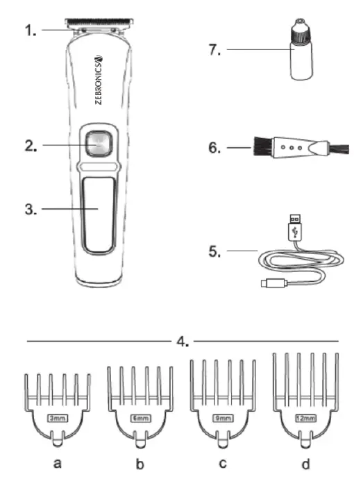 ZEBRONICS ZEB HT104 Trimmer fig 1ZEBRONICS ZEB HT104 Trimmer fig 1ZEBRONICS ZEB HT104 Trimmer fig 1