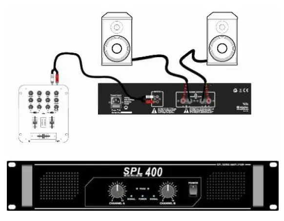 skytec SPL400 Stereo Power Amplifier FIG 1