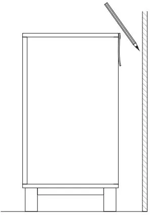 babyletto M4216 Hudson 6-Drawer Assembled Double Dresser User Manual - Mark spot on wall