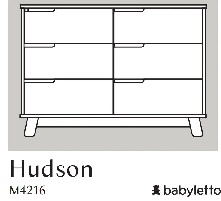 babyletto M4216 Hudson 6-Drawer Assembled Double Dresser User Manual