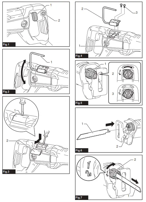 makita JR3051T Cordless Recipro Saw - FIG