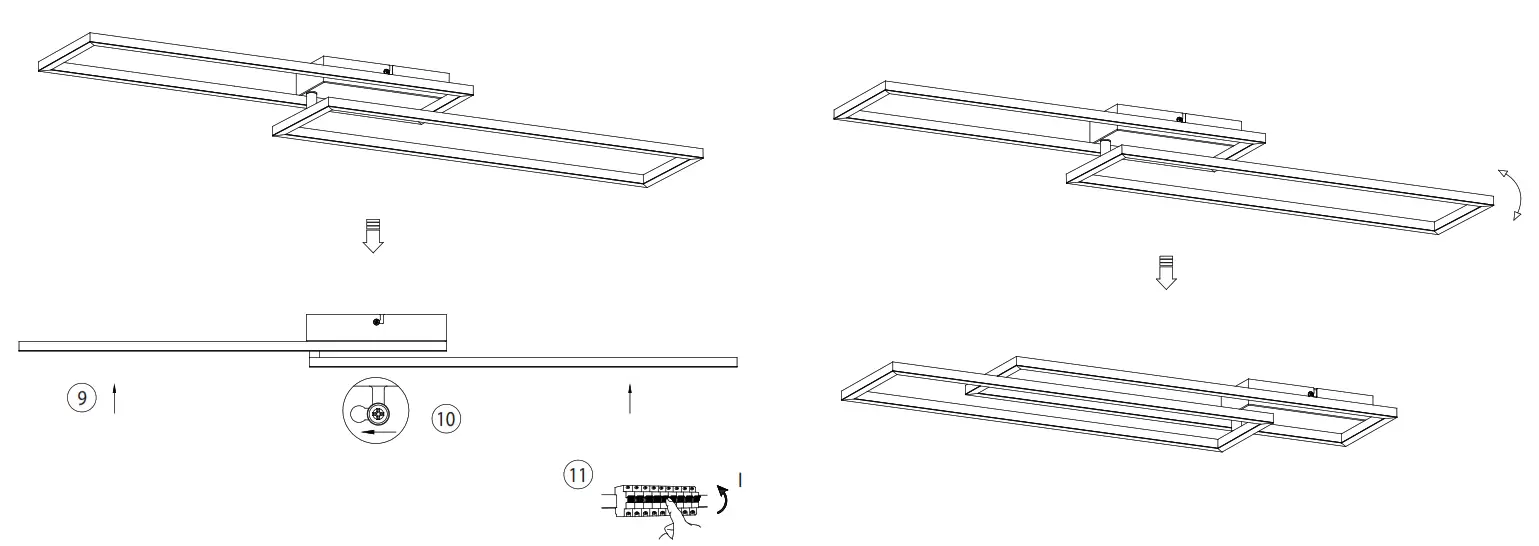 LeuchtenDireckt 14022 55 IVEN LED Ceiling Light - fig 1