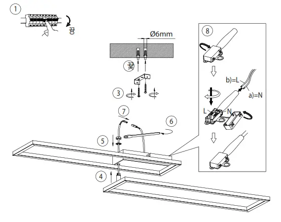 LeuchtenDireckt 14022 55 IVEN LED Ceiling Light - fig