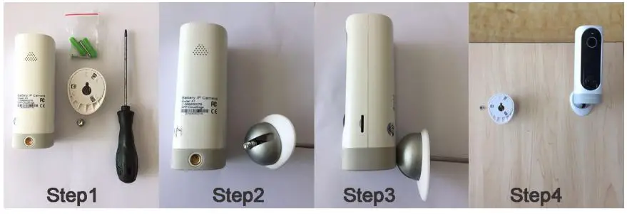 tp-link Smart IP Camera with Battery User Guide - A1 Wall Mount Installation