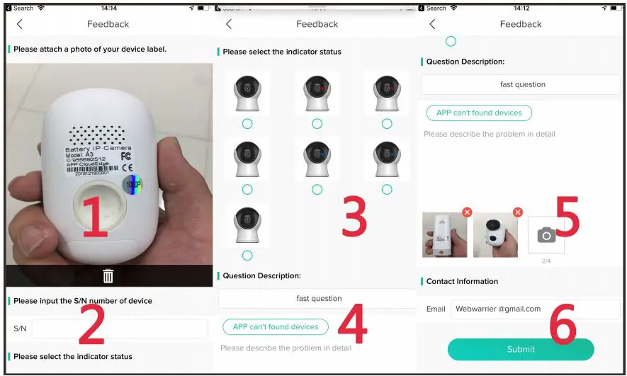 tp-link Smart IP Camera with Battery User Guide - Feedback in Cloudedge App