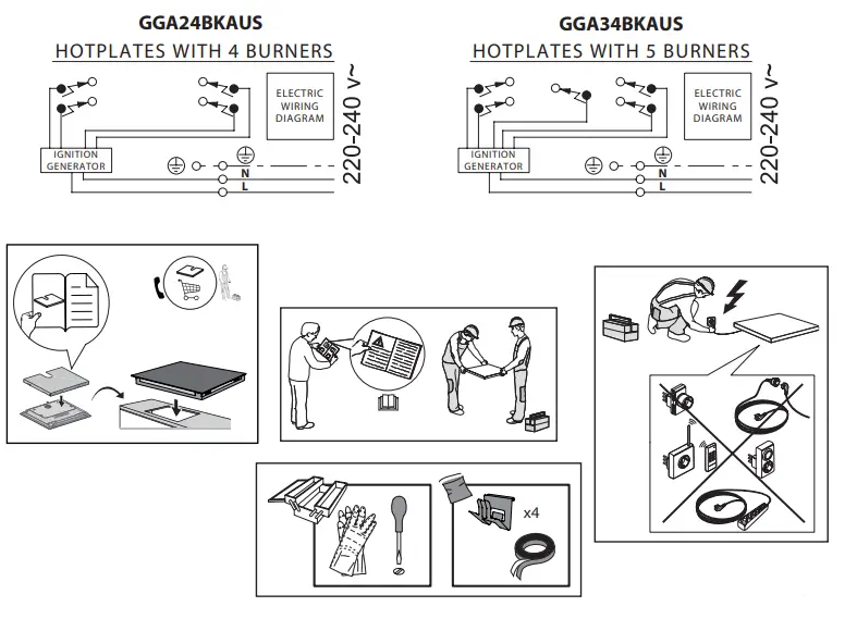 ARISTON GGA24BKAUS Gas Cooktops fig 16