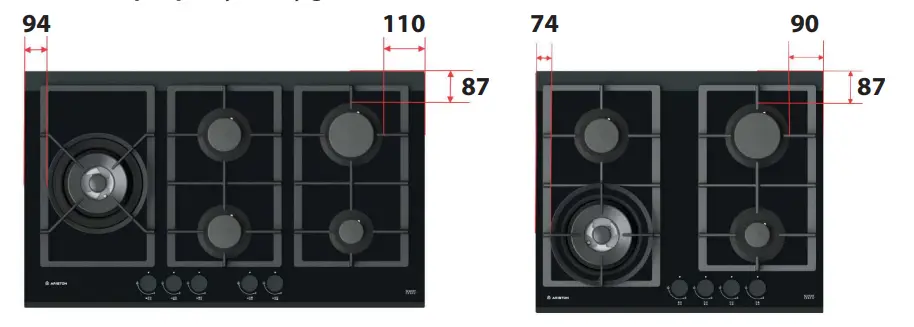 ARISTON GGA24BKAUS Gas Cooktops fig 2