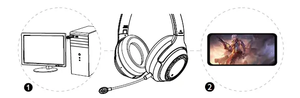 SoundMAGIC P60BT GM 2.4G Wireless Gaming and Bluetooth Headset fig 21