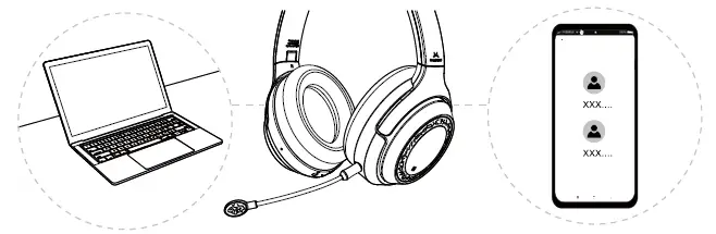 SoundMAGIC P60BT GM 2.4G Wireless Gaming and Bluetooth Headset fig 23