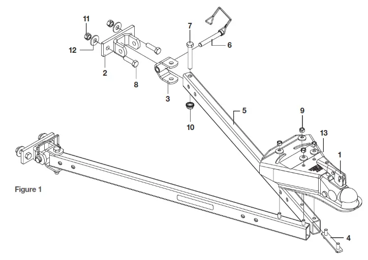 CURT 19745 Universal Car RV Tow Bars for Flat or Dinghy Towing - fig1