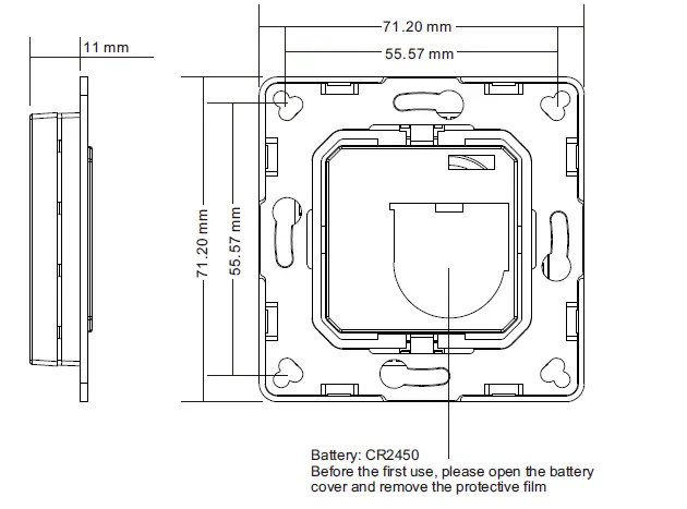 SUNRICHER RF+Bluetooth CCT Wall Mounted Remote fig (2)