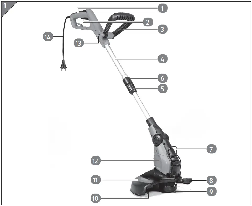ALDI F ERT 450 1 UK Electric Grass Trimmer - FIG 1