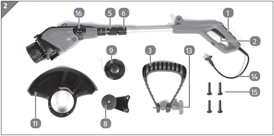 ALDI F ERT 450 1 UK Electric Grass Trimmer - FIG 2