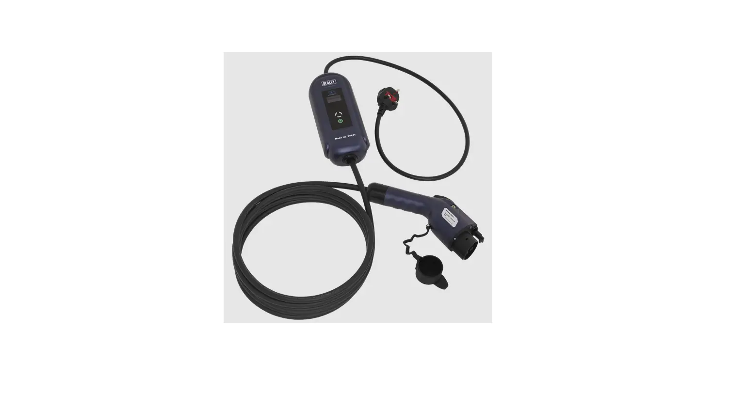 Sealey Evpc1 Mode 2 10a Type 1 To Uk 3-pin Plug Portable Ev Charger Instruction Manual