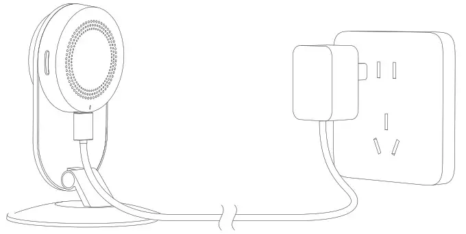 Xiaomi SXJ01ZM Home Security Camera - Plug into a power supply.
