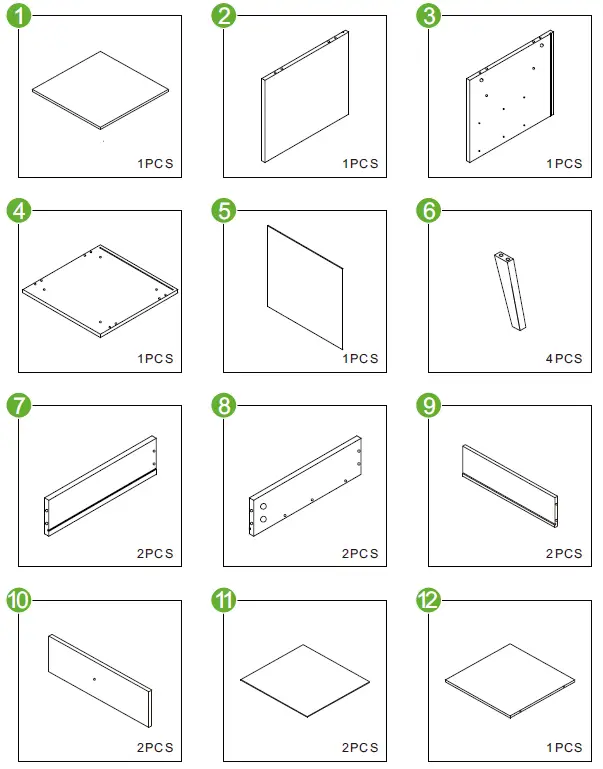TAOHFE CL-CT4653WH 2-Drawer White Modern Bedside Table-3