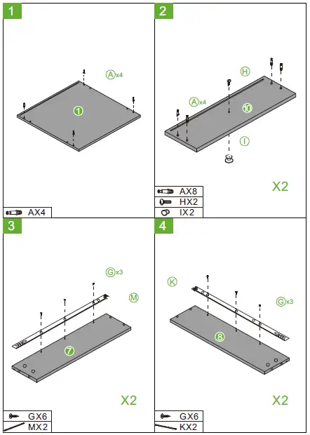 TAOHFE CL-CT4653WH 2-Drawer White Modern Bedside Table-5