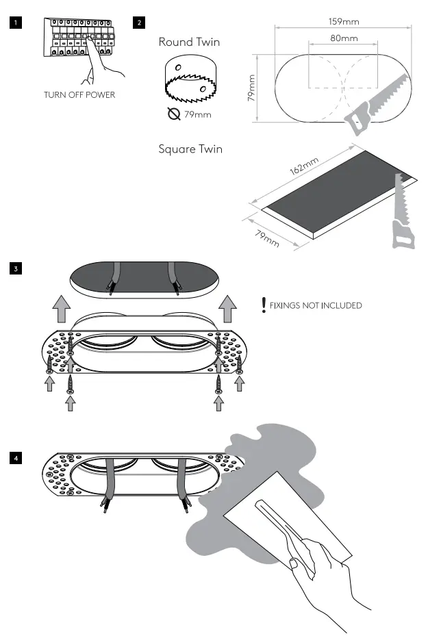 astro 1248021 Trimless Round Twin Adjustable Lamp-fig2