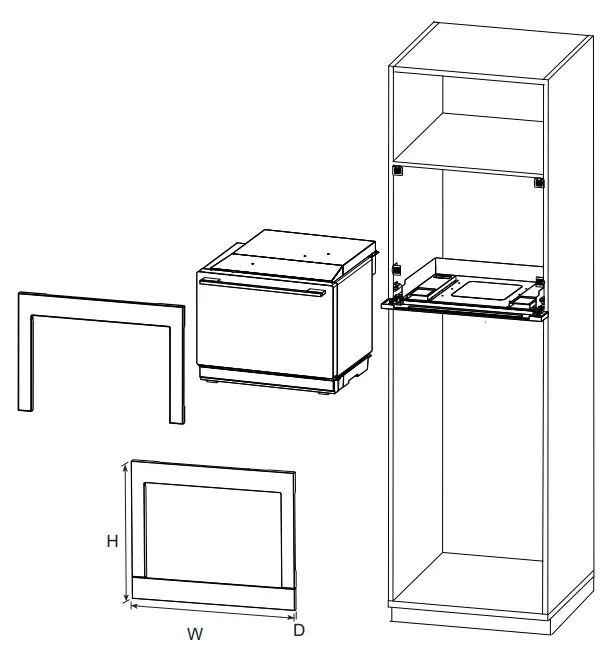 Panasonic NN-TK81LC Microwave Oven - Installation Diagram