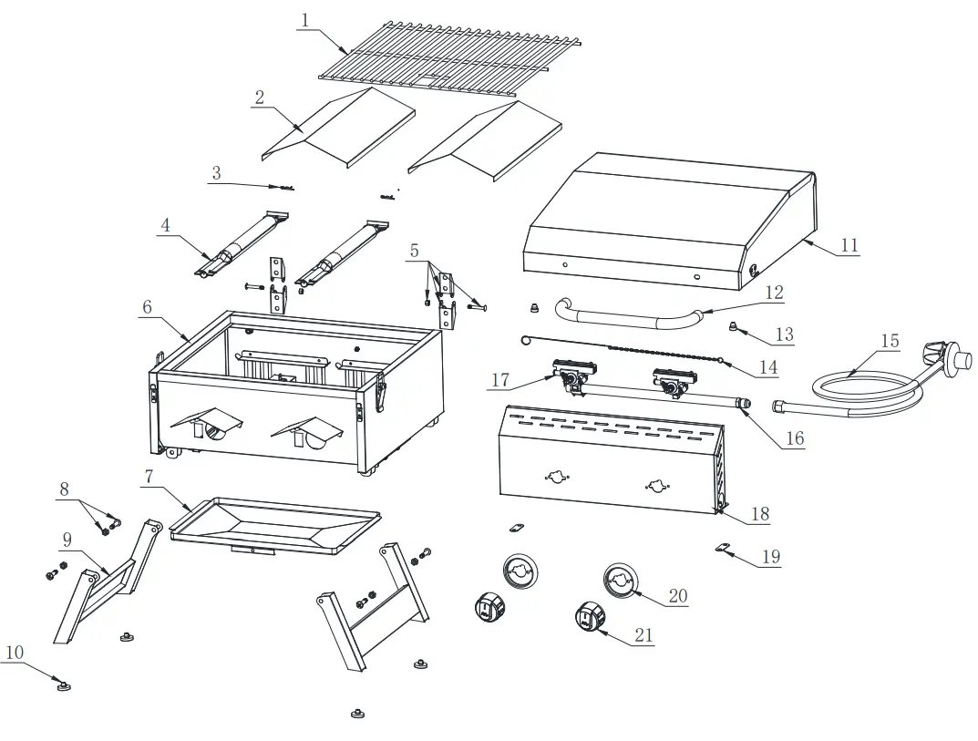megamaster 820-0033M 2 Burner Portable Gas Grill - fig 10