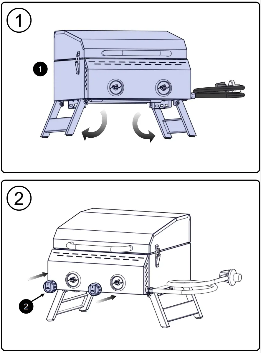 megamaster 820-0033M 2 Burner Portable Gas Grill - fig 5