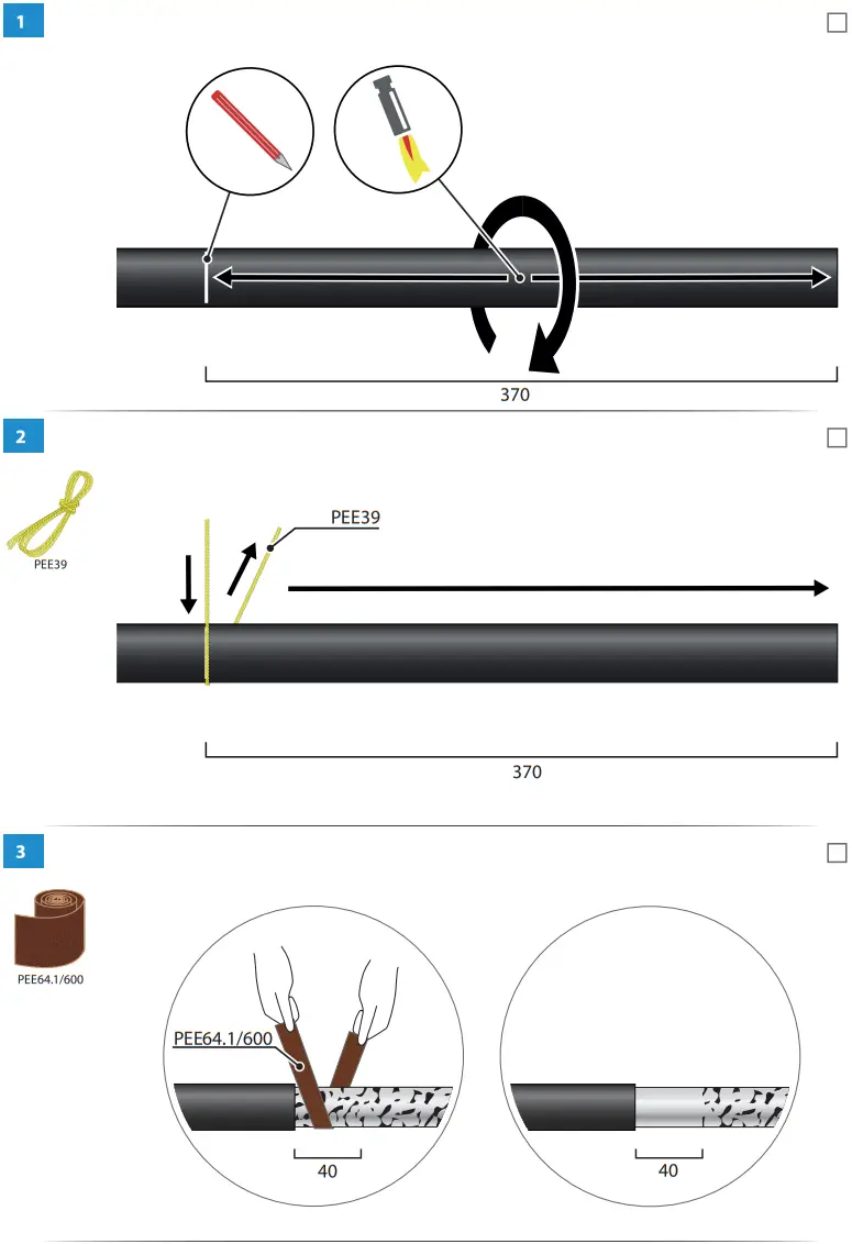 ENSTO HITHW1 2402L Indoor Finish Heat Shrink - FIGURE 1