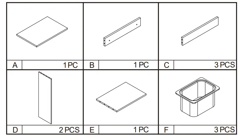Kmart 43028214-STORAGE UNIT WITH 3 TUBS WHITE - Hardware list 2