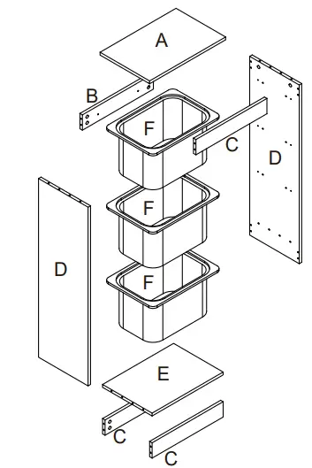 Kmart 43028214-STORAGE UNIT WITH 3 TUBS WHITE - Hardware list 3