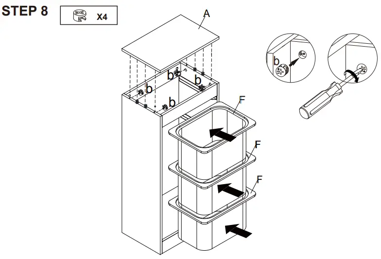 Kmart UNIT WITH 3 TUBS WHITE - Setup 8