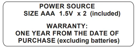 Temperature on the display