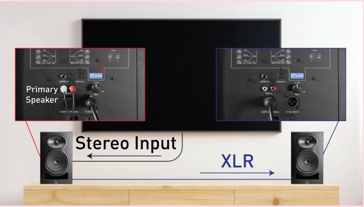 Set DIP Switch 8 for the appropriate speaker
