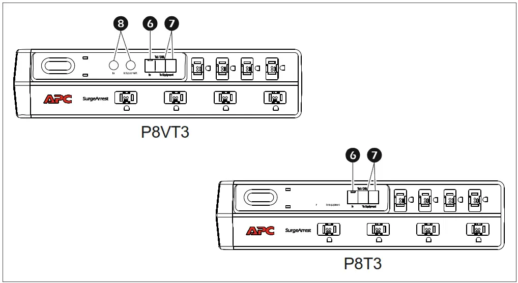 Schneider Electric P8VT3 - P8T3 8-Outlet Surge Protector - APC by Schneider Electric IT