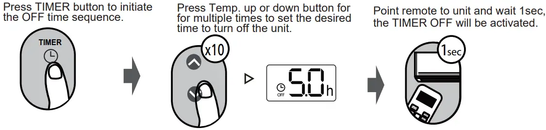 TIMER OFF setting
