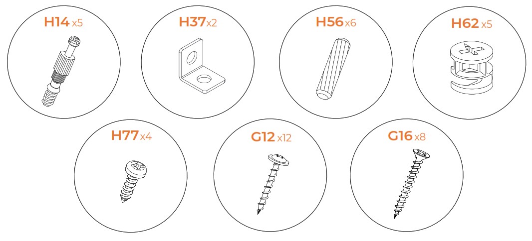 ASHLEY 10503495 Full Queen Panel Headboard - HARDWARE 1