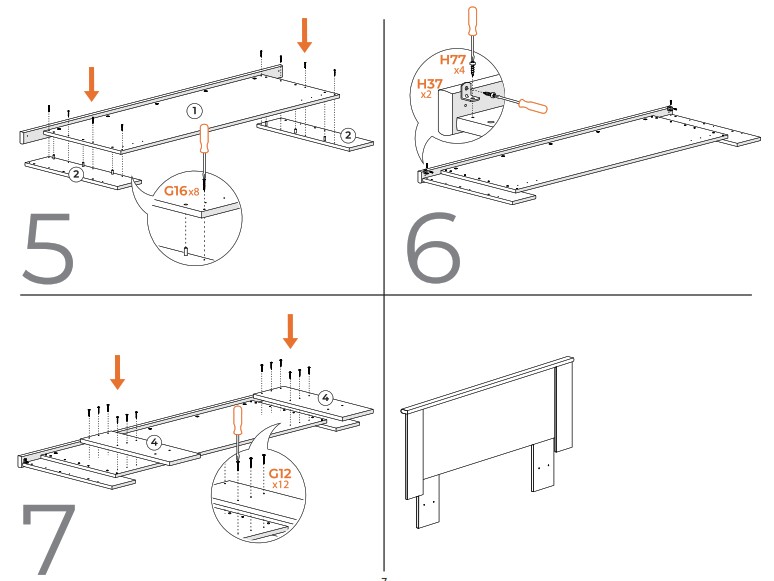 ASHLEY 10503495 Full Queen Panel Headboard - HARDWARE 3