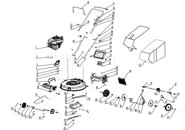 POWERSMART-DB2322SR-Gas-Self-Propelled-Lawn-Mower-FIG-21