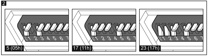 Satel INT-IORS DIN Rail-Mounted Zone and Output Expander - switches settings