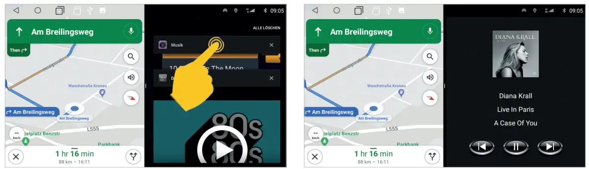 Car Media System VN1061 MA 4G Smart Naviceiver Mobile Internet Ready - always displayed