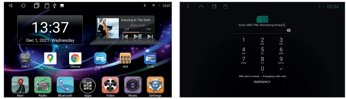 Car Media System VN1061 MA 4G Smart Naviceiver Mobile Internet Ready - connected to the mobile