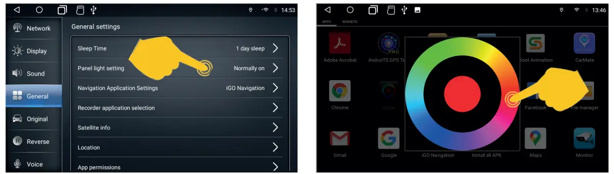 Car Media System VN1061 MA 4G Smart Naviceiver Mobile Internet Ready - headlights are